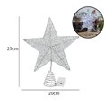 thumbnail image 1 of Accesorios de iluminación LED para decoración superior de árbol de Navidad, estrella superior de árbol con luces, decoraciones de estrella de cinco puntas, 1 of 4