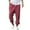 Red*, variant on Men's Casual Pants Leggings Loose Solid Color with Pocket Drawstring Holiday Chic Trousers