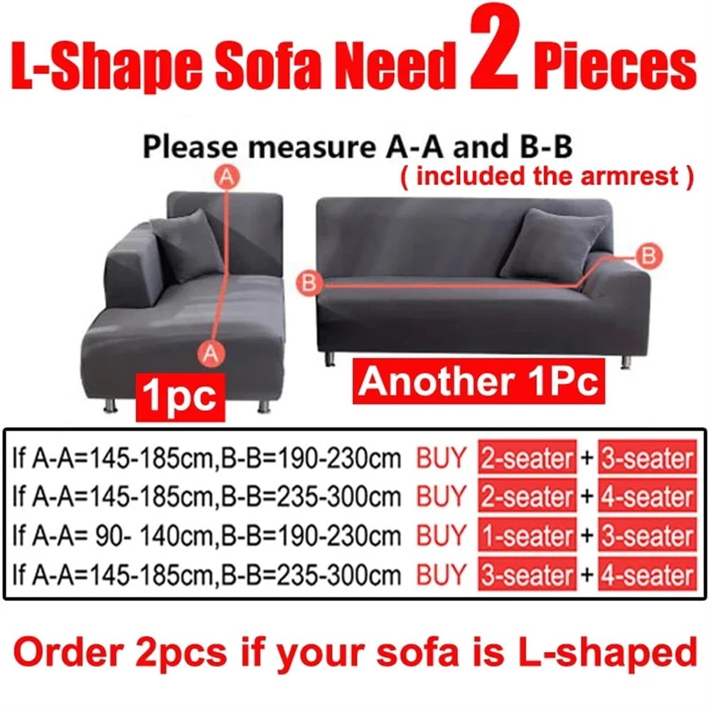 Sofa Cover For Living Room Elastic Thick Waterproof Sofa Cover 1/2/3/4 Seater L-shaped Corner Sofa Cover