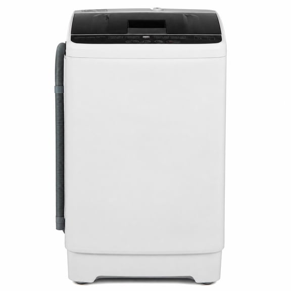 Costway 7.7 lbs Full Automatic Washing Machine with 8 Preset Programs, 6 Water Levels Gray