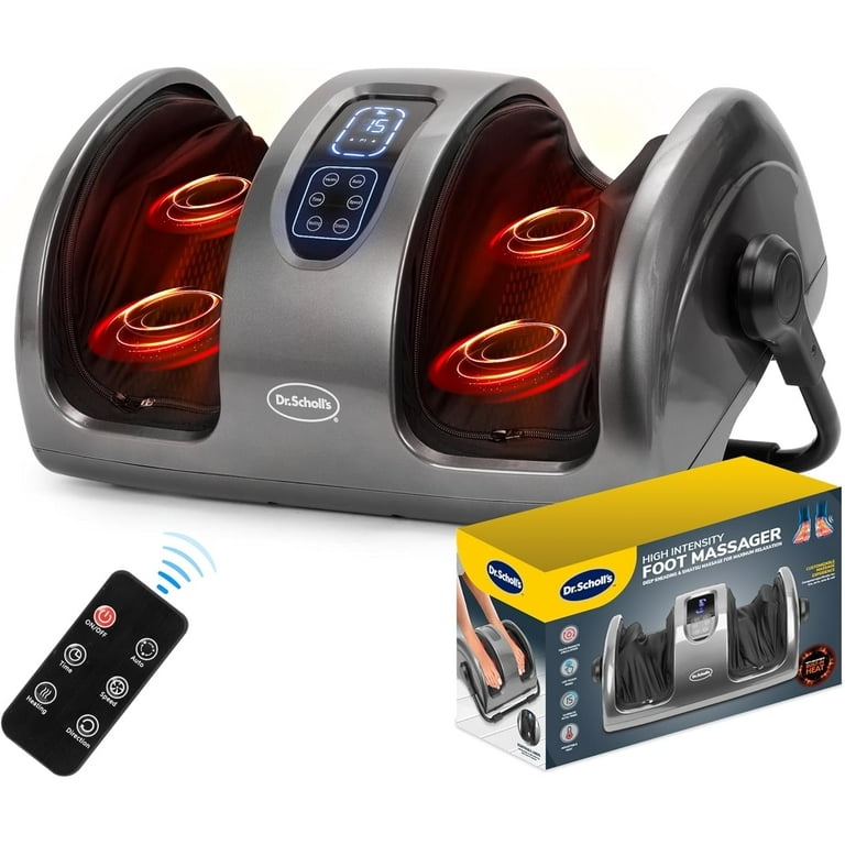 Dr. Scholl's Deep Kneading Foot & Calf Massager Heated, Air Compression &  Adjustable Stand for Foot & Calf Care