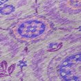 thumbnail image 5 of 8' X 10' Lavender Lilac And Gray Floral Washable Indoor Outdoor Area Rug, 5 of 5