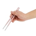 thumbnail image 4 of Baguettes japonaises en acier inoxydable 304 pour sushis (rose argenté), 4 of 4