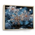 thumbnail image 2 of Designart "Snowflake Tranquility at Sunrise IV" Landscapes Framed Wall Art - Traditional Blue Winter Landscape Bedroom Framed Canvas Wall Art, 2 of 6