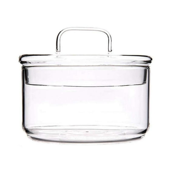 Bol à Salade en Verre avec Couvercle Bol de Service Bol à Mélanger Bol à Fruits en Verre Transparent Pâtes Dessert Céréales Bol à Collation