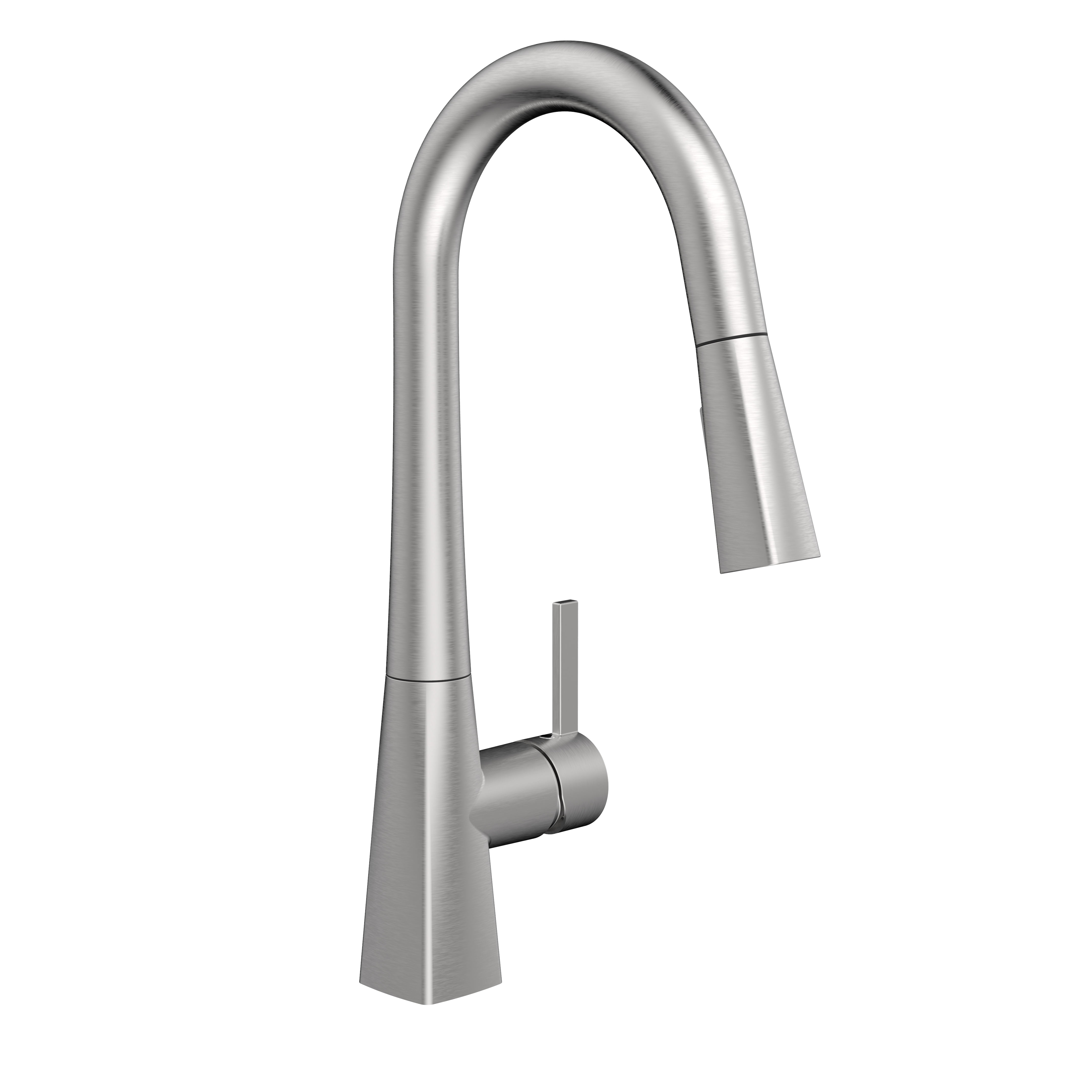 Belanger SVE78CCP Pull-Down Kitchen Faucet – Single Handle, High Arc, Polished Chrome, Stream/Spray, With Cover Plate