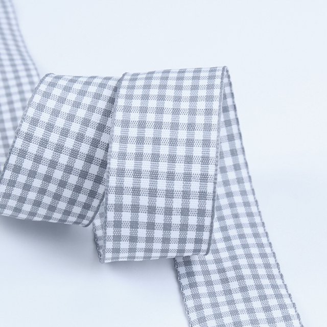 6mm Wide Lattice Plaid Ribbons Bow Ribbon Gift Wrapping Polyester Ribbon Handmade DIY Accessories,50 Yards Color 25