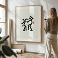 thumbnail image 3 of Dance No.2 - Zürich Zurich Switzerland Illustration Pop Art Modern Art Minimalist Abstract Geometric Silhouette Line Art Unframed Wall Art Print 12 x 16 inches, 3 of 16