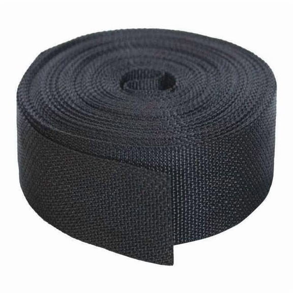 Bulk-Strap Webbing,Polypropylene,1 1/2" W,Black P15051BK