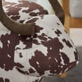 thumbnail image 2 of Animal Ottoman/Footstool, Brown and White Cow-Shaped Ottoman, Modern Ottoman, Modern Accent Stool Home Decor, Suitable for Living Room, Bedroom, Porch, Garden, Backyard, Balcony, 2 of 10
