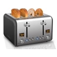 thumbnail image 1 of SEEDEEM Tostadora de 4 Rebanadas, Tostadora de Pan Inoxidable Pantalla LCD Colorida, 7 Configuraciones de Sombra de Pan, Tostadora con Ranuras de 1.5 '' de Ancho con Funciones de Bagel/Descongelar/Rec, 1 of 5