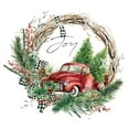 thumbnail image 3 of Robinson, Carol 15x15 Black Modern Framed Museum Art Print Titled - Joy Truck Wreath, 3 of 5