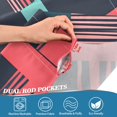 thumbnail image 5 of Yayeee Kitchen Curtains Tier Set of 2 Light Filtering 57"x36" Over Sink Window Panels, Pink Geometric, 5 of 7