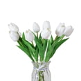 thumbnail image 2 of Joernso 10Pcs Artificial Tulip Flower with Stem Realistic Home Office Table Centerpiece Wedding Faux Flower Branch Fake Floral Arrangement Decoration Photo Prop, 2 of 8
