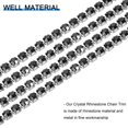 thumbnail image 3 of Uxcell 1 Roll Crystal Rhinestone Chain Sew on Metal Close Claw Chain Trim for DIY Black 4mm, 3 of 7