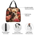 thumbnail image 2 of Kdxio Vintage Red Flower Chihuahua Print Insulated Lunch Bag,Reusable Tote Lunch Box for Women Men,Leakproof Cooler Lunch Bags for Work Office Travel Picnic, 2 of 6