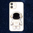 thumbnail image 1 of 3D Plating Astronaut Hidden Stand Case Cover Cute Astronaut Stand Phone Case para IPhone 12 TPU Cover, 1 of 3