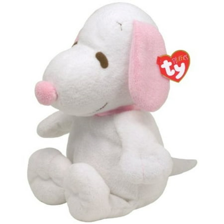 Ty Pluffies Snoopy - White/Pink