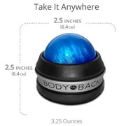 Body Back 2-Pack Blue Massage Roller Balls for Foot, Back, Shoulder, Neck & Joint Relief - Self-Massager with Manual Lacrosse Ball Design - Easy Handheld Grip for Pain Relief & Relaxation (Blue)