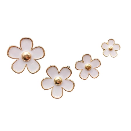 4 Pieces Car Vent Clip ,Air Conditioner Vent Diffuser ,Daisy Car Cute Alloy Car Perfume Clip for Girls Women White