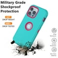 thumbnail image 3 of iPhone 14 Pro Max Cases,Njjex Case for iPhone 14,14 Pro,14 Plus,14 Pro Max,Full-Body Shockproof Protection Heavy Duty Armor Hard Plastic & Shock Absorption Rubber Rugged Bumper 3-in-1 Case Cover,Mint, 3 of 7