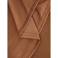 thumbnail image 5 of Women'S Loose Fit Square Neck Long Sleeve Velvet Mini Babydoll Dresses Shift Dress Brown M, 5 of 9