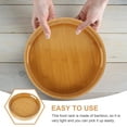 thumbnail image 6 of YUYUETIME Round Khaki Bamboo Tray 1Pc for Natural Serving and Dessert Storage, 6 of 8