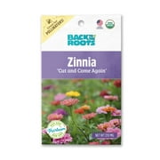 Back to the Roots Organic Cut and Come Again Zinnia Flower Seeds, 1 Packet