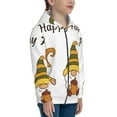thumbnail image 5 of Picia Happy Fall for Boys Fashion Full-zip Hoodies & Sweatshirts with Kangaroo Pocket,Zip-up Hooded Sweatshirt for Kid, Moisture Wicking & Breathable-Medium, 5 of 6