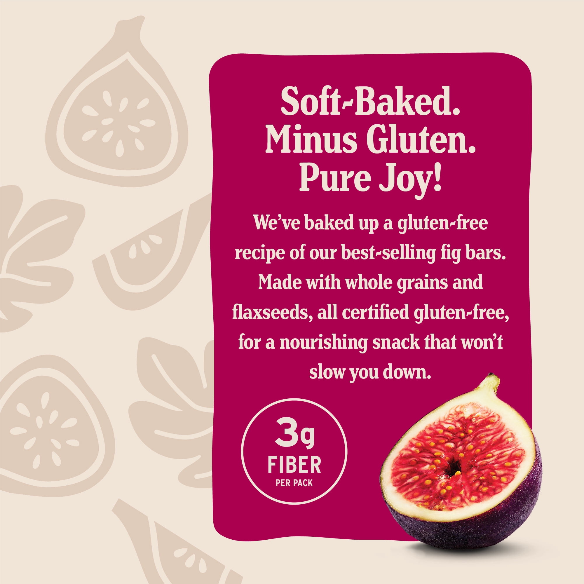 (3 pack) Nature's Bakery Gluten Free Raspberry Fig Bars in Twin pack Box, 2 oz Each