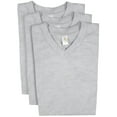thumbnail image 6 of Access Men's Heavyweight Short Sleeve Cotton V-Neck T-Shirt (Pack of 3) (LT Gray, Medium) AT37, 6 of 9