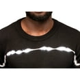 thumbnail image 6 of X RAY JEANS Mens Striped Tie-Dye Crewneck Cotton Sweater, Black/White, S, 6 of 6