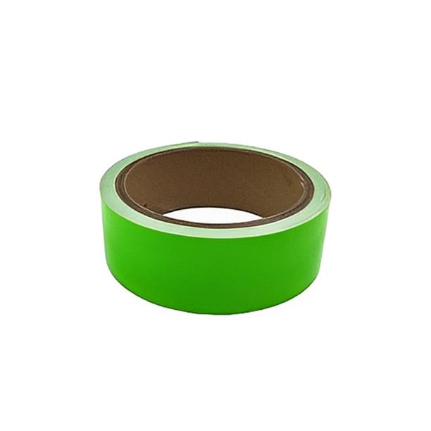 Naiovety Cinta de advertencia luminosa recortable portátil para Hotel, pasarela de escenario, tira de seguridad autoadhesiva, cintas adhesivas Decoración del hogar Verde claro 20 mm