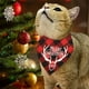 thumbnail image 4 of xihome Pañuelo bandana navideño de cuadros escoceses para mascotas, ideal para perros y gatos pequeños, medianos y grandes. Tela de franela reversible., 4 of 6