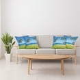 thumbnail image 4 of Ambesonne Tropical Throw Pillow Cover 4 Pack, Coconut Palm Hawaii, 16", Blue Green, 4 of 7