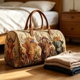 thumbnail image 5 of Linnome Cow Plaid Travel Bag Large Capacity Durable Tote for Weekend Gym Overnight Trip with Adjustable Strap, 5 of 7