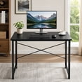 thumbnail image 2 of BEAUTYPEAK 31" Small Computer Desk Writing Gaming Table with Wood Top X-Shaped Reinforced Frame, Black, 2 of 9