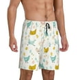 thumbnail image 2 of Pofeuu Chicken Print Men's Soft Woven Elastic Waistband Sleep Pajama Short-XX-Large, 2 of 6