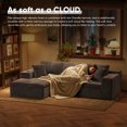 thumbnail image 4 of Homall 109" L-Shape Modular Sectional Sofa Couches Cloud Memory Foam Sofa Deep Seat Upholstered Couches with Oversized Chaise for Living Room,Gray, 4 of 8