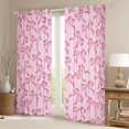 thumbnail image 2 of Homewish Retro Bow Tie Black Out Curtains,Kawaii Bowknot Curtains Pack of 2 (42x63 Each),Dreamy Pink Bow Bedroom Curtains For Girl,Luxury Bedroom Decor, 2 of 6