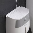 thumbnail image 2 of Soporte de pared para baño 4 en 1, estante de pañuelos negro doble, 2 of 5