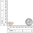 thumbnail image 6 of Gem Stone King 18K Rose Gold Plated Silver White Moissanite and Green Peridot Engagement Ring for Women | 2.70 Cttw | Oval 9X7MM | Gemstone Birthstone | Size 5, 6 of 7
