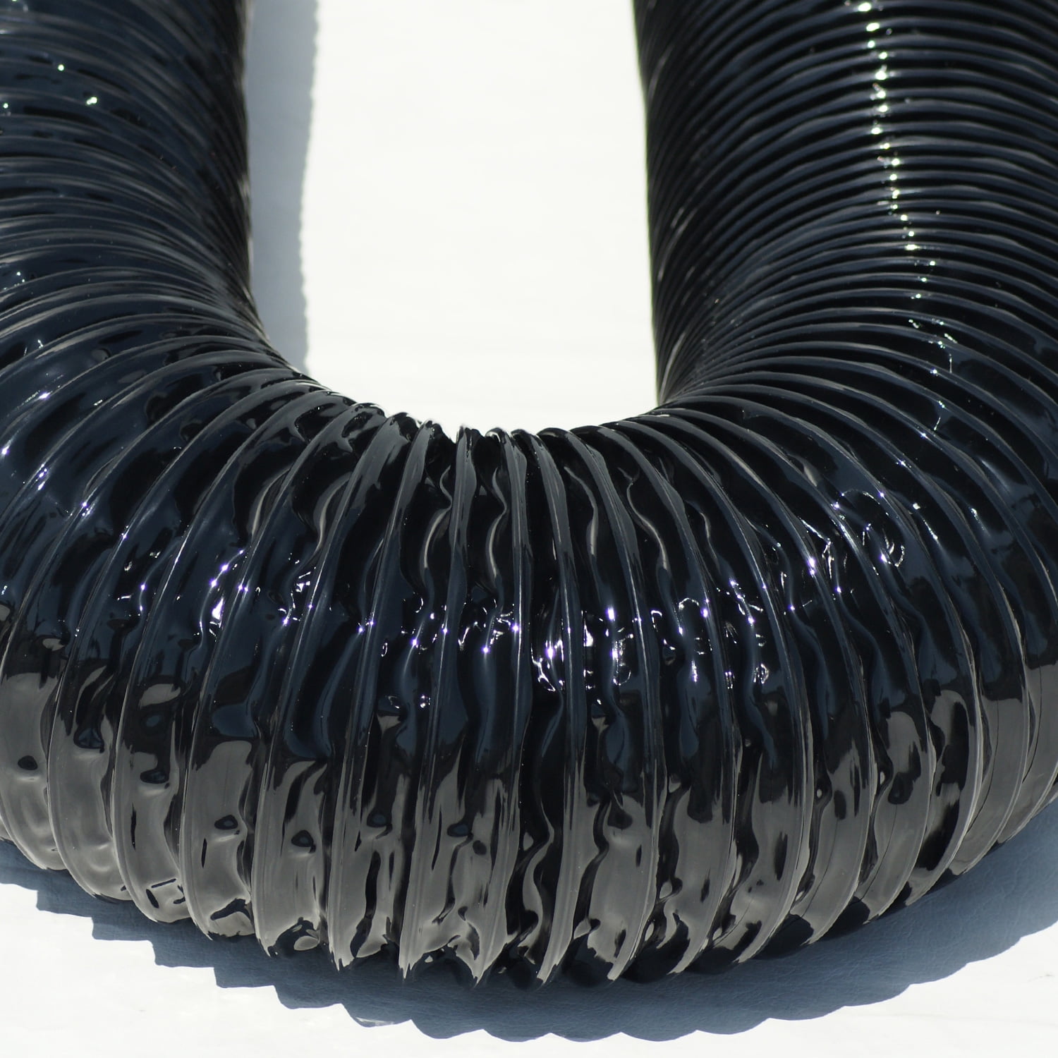 Rubber-Cal  XPU 708 - PU Flexible Duct - Black - 2" x 12ft