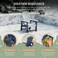 thumbnail image 5 of WestinTrends Malibu Kids Outdoor Adirondack Plastic Patio Chair (Set of 2), Navy Blue, 5 of 15