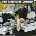 thumbnail image 2 of Yuyamidu Snowman Golf Cart Seat Covers for 2 Passenger, Reindeer Golf Cart Seat Towel Blanket with Storage Pockets, Christmas Golf Cart Accessories for Club Car, 2 of 7