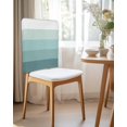 thumbnail image 2 of nqOlkjepod Teal Ombre Chair Covers Set of 6, Decorative Chair Back Cover, Modern Abstract Art Farmhouse Striped Dining Room Chair Slipcovers Removable Chair Protectors Covers for Party Banquet, 2 of 7