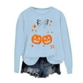 thumbnail image 1 of Chandail Sans Capuche d'Halloween pour Femme, Chandail Imprimé à Manches Longues, Col Rond, Haut Décontracté d'Automne, Mode, Confortable, Coupe Ample, Taille : M, 1 of 4