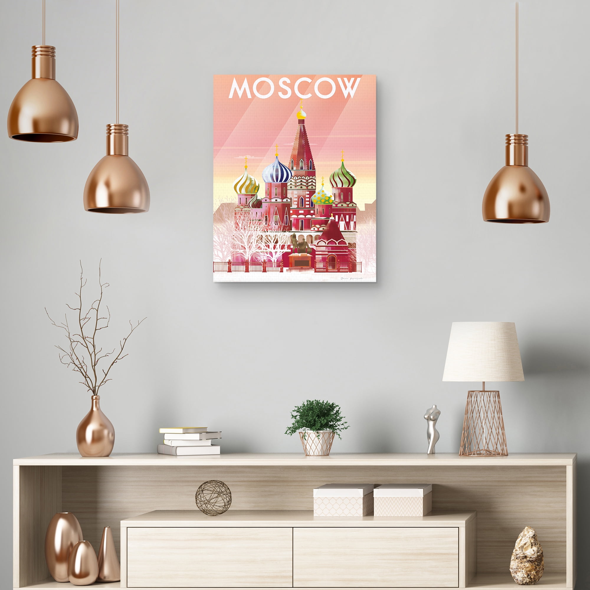 Masterpiece Art Gallery Moscow Cities Canvas Art Print, 22" x 28", by Omar Escalante
