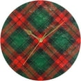 thumbnail image 5 of GZHJMY Round Digital Clock Christmas Red Plaid Creative Decorative Quiet Not Ticking Clock,Bedroom Living Room Bathroom Kitchen Office Wall Ornament (Black 10x10In), 5 of 7