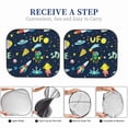 thumbnail image 6 of Naloa Funny Spaceships 2 Piece Foldable Car Sun Shades, Car Windshield Sunshade, Front Window Sunshade for Car, Truck, SUV - Medium, 6 of 7